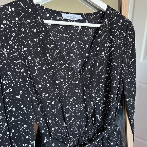 Carly Jean Los Angeles Black Floral High-Low Dress – Size S - Picture 2 of 3